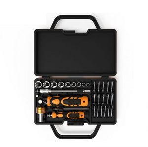 31 IN 1 Professional repair tool set with rotatable ratchet handle & extension bar
